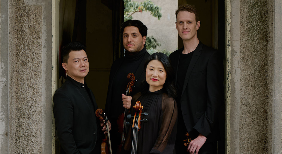 Affinity Quartet standing and posing