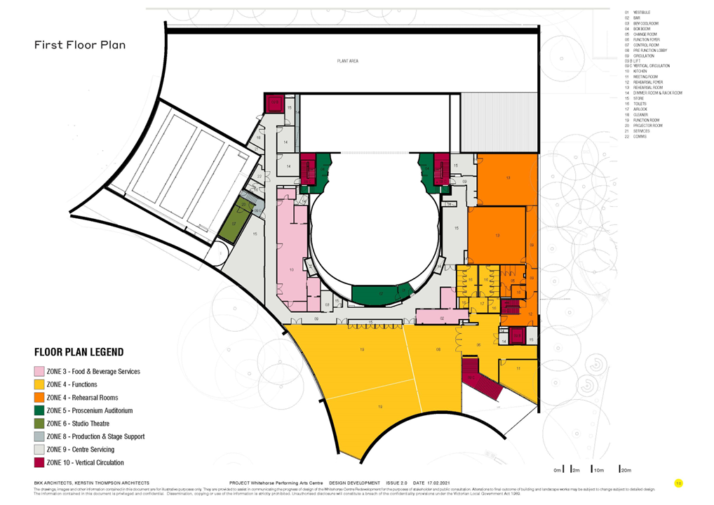 A floor plan of the first floor. 