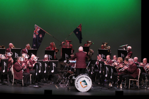 City of Whitehorse Band on stage playing