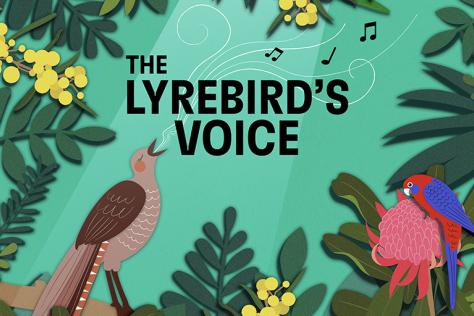 green background with birds singing