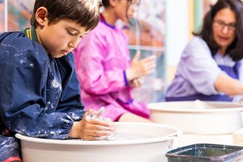 child ceramic wheel class box hill community arts centre studio