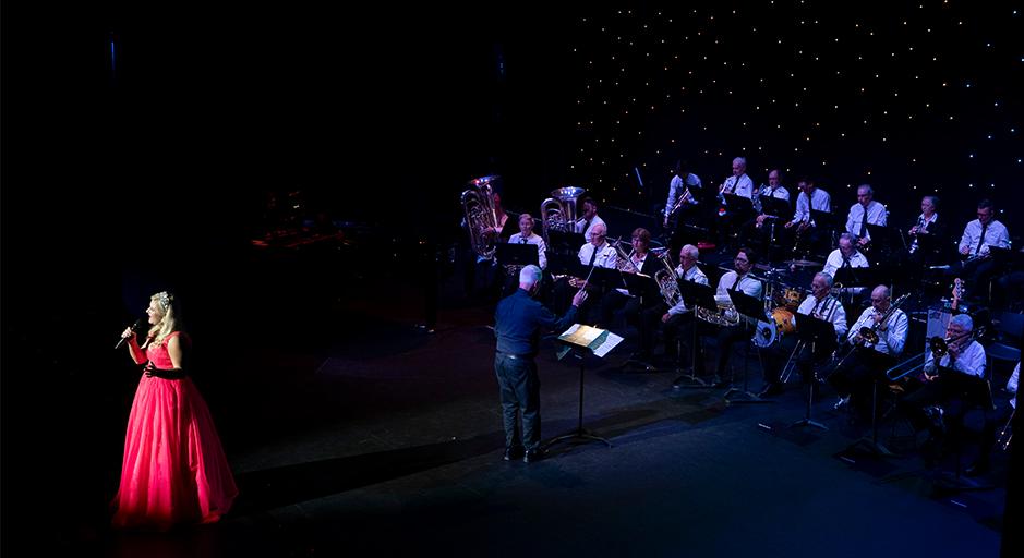 Lucy Durack with the City of Whitehorse Band perform at Opening Night of The Round