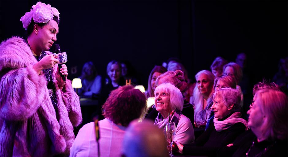 Mama Alto performing to a crowd at The Round